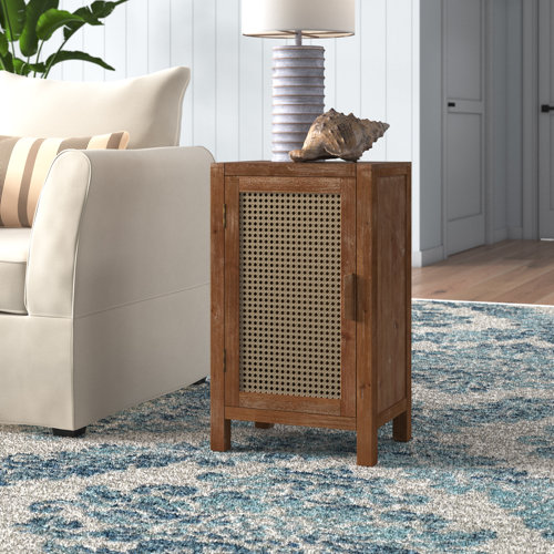 Sand & Stable Nador Rustic Farmhouse End Table Nightstand with One Door